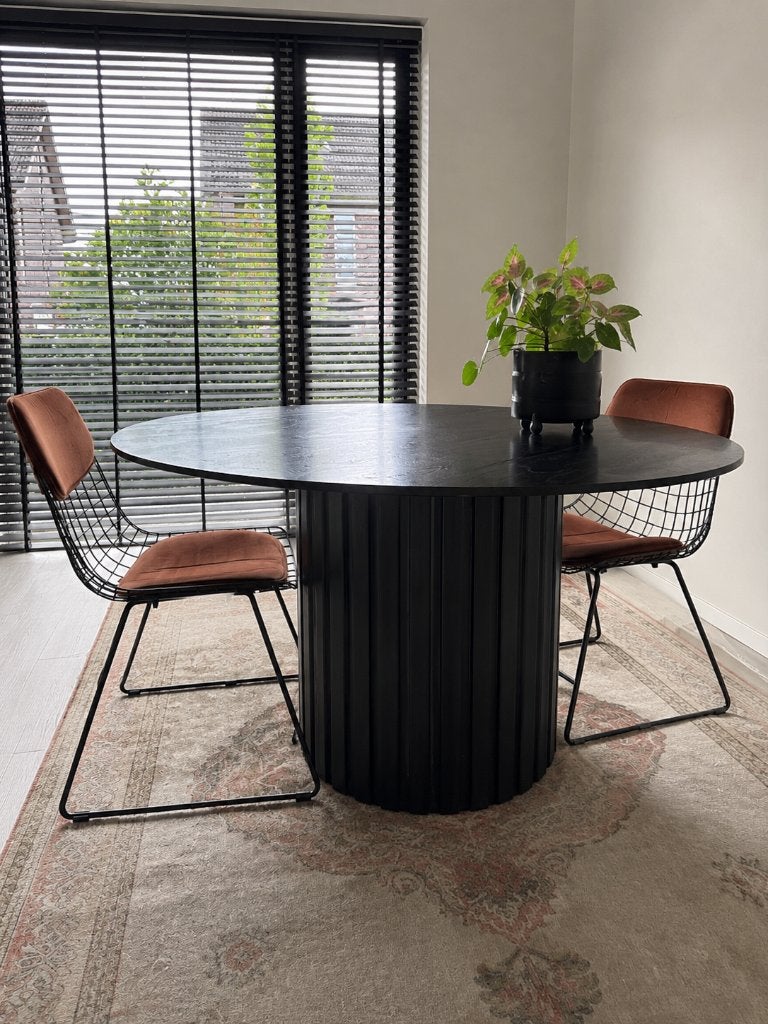 HKliving eettafel, Ophalen, 100 tot 150 cm, Rond, Zo goed als nieuw