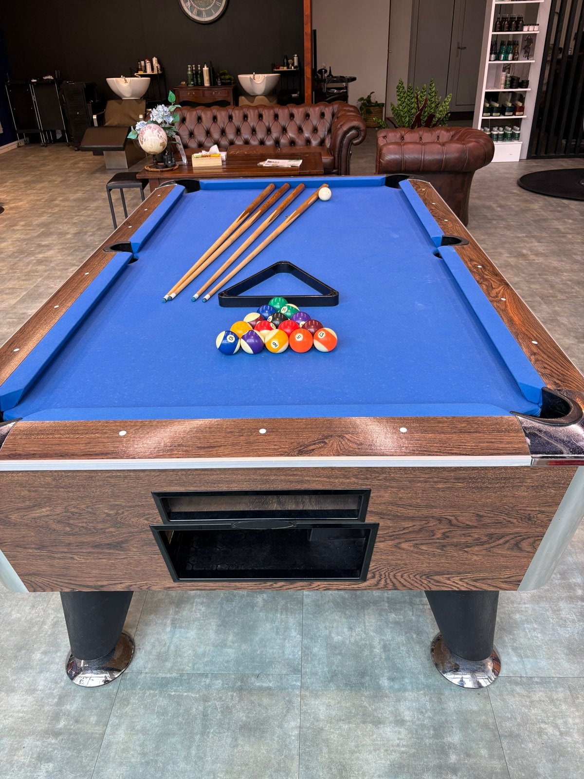 Sam pooltafel, ingesteld op €2 muntinworp, Ophalen of Verzenden, Zo goed als nieuw, Pooltafel