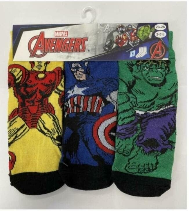 Avengers Sokken Marvel - 3 paar - Maat 23/26, Nieuw, Ophalen of Verzenden, Marvel, Nvt