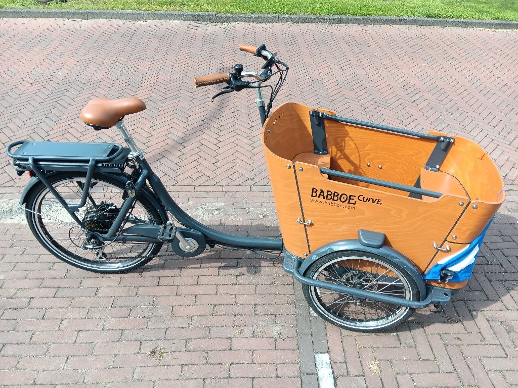 Babboe Curve E bakfiets, goedgekeurde versie, met regentent, Fietsen en Brommers, Fietsen | Bakfietsen, 4 kinderen of meer, Huif