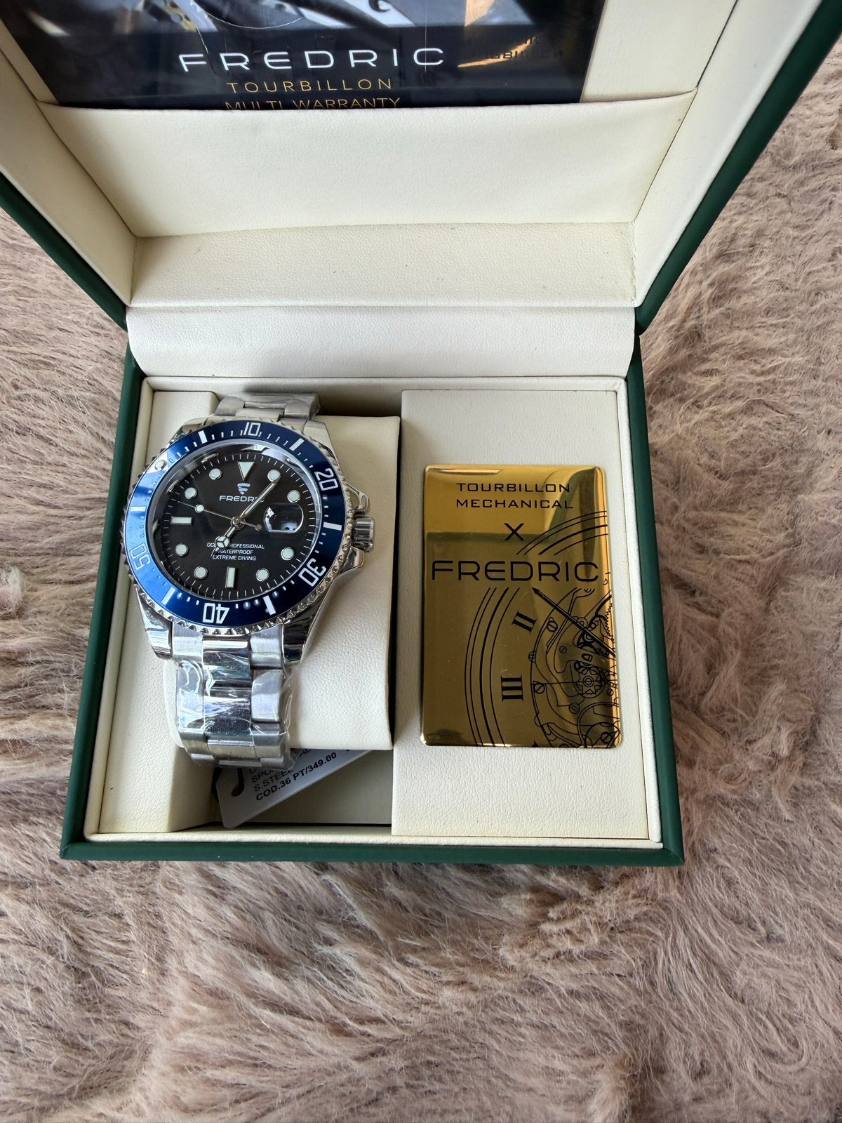 Fredric Tourbillon Polshorloge - Nieuw in doos, Sieraden, Tassen en Uiterlijk, Horloges | Heren, Overige merken, Staal, Polshorloge
