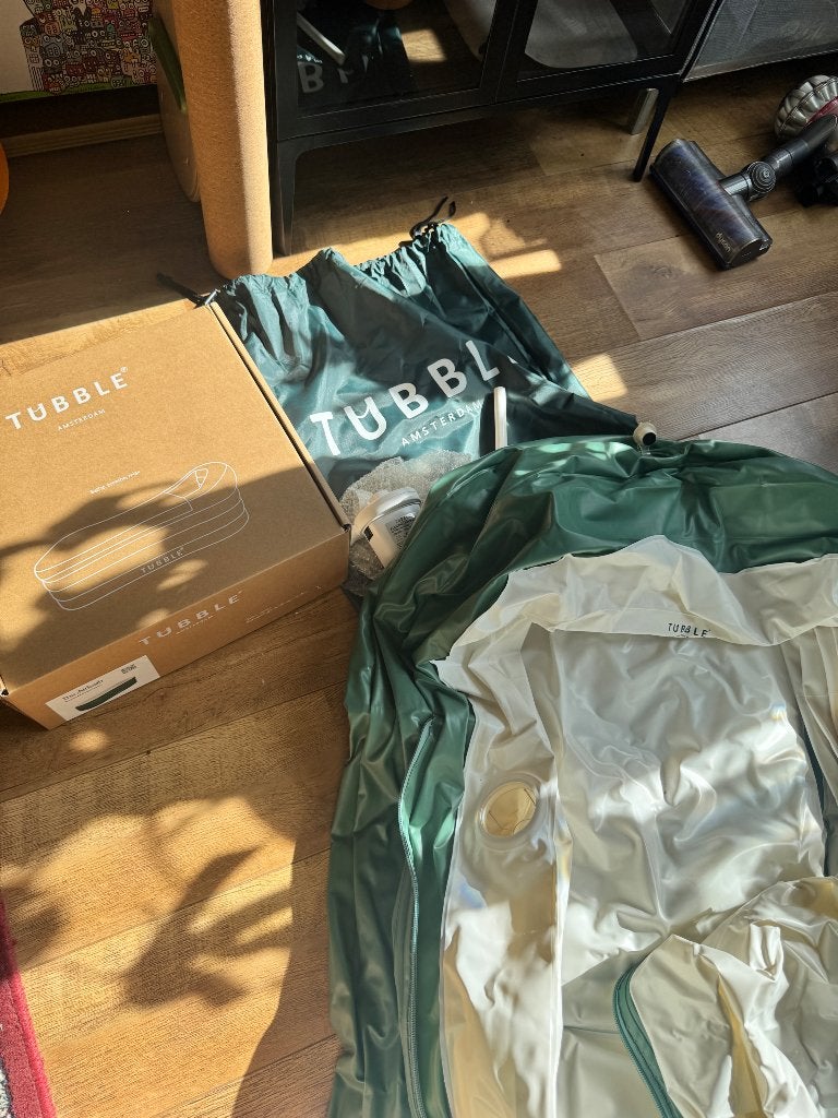 Tubble Amsterdam airbath opblaasbad, Huis en Inrichting, Verzenden, Zo goed als nieuw