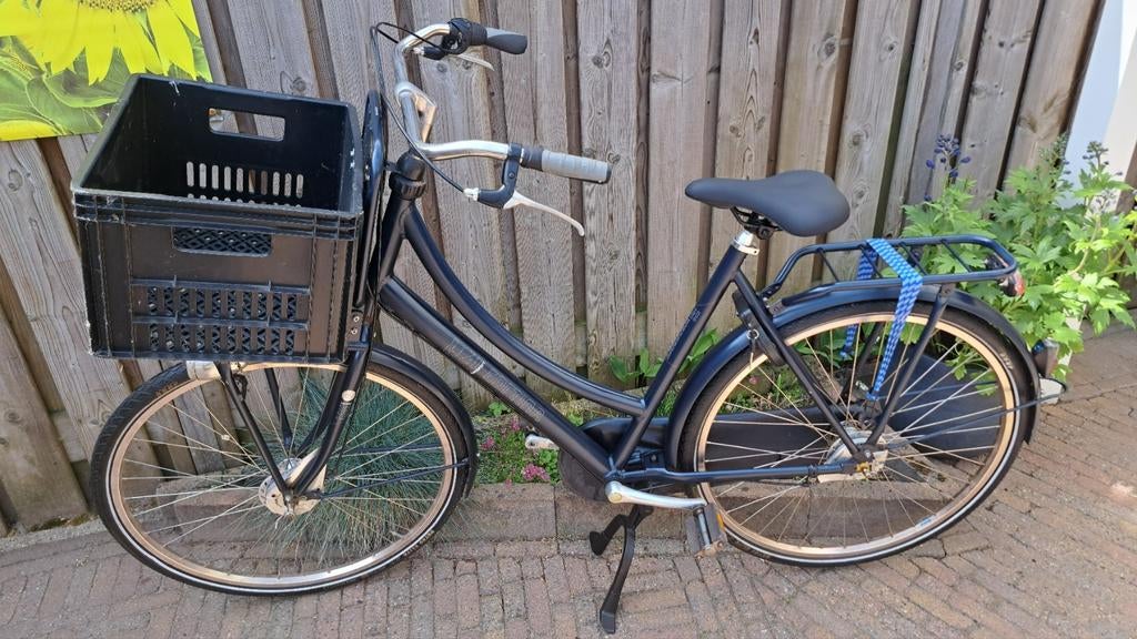 Cortina U4 Jeansblue 28inch met 3 versnellingen., Ophalen, Terugtraprem, Cortina U4 transportfiets, Versnellingen