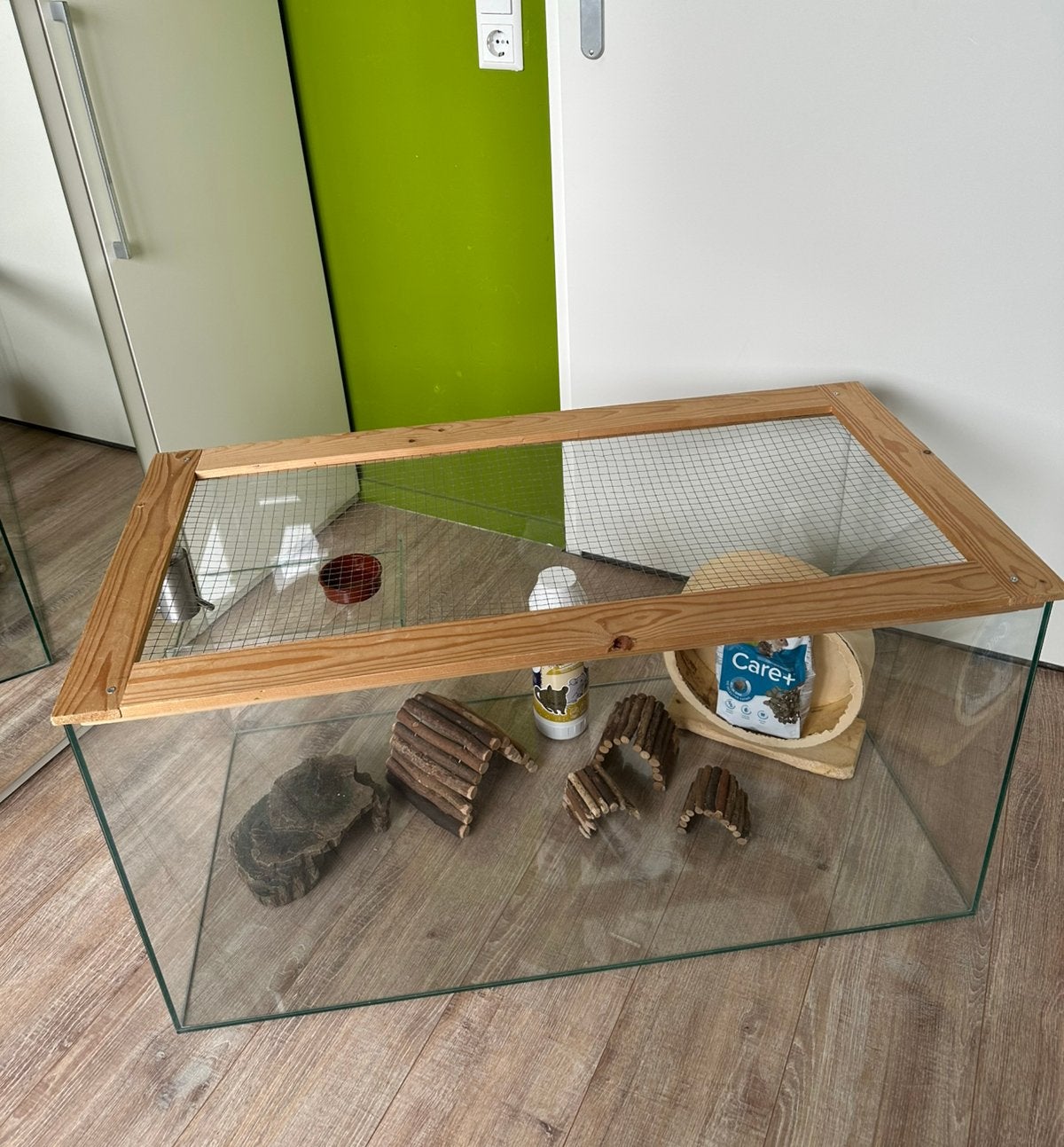 Hamster/gerbil hok met inrichting, Hamster, Zo goed als nieuw, Hok, 75 tot 110 cm