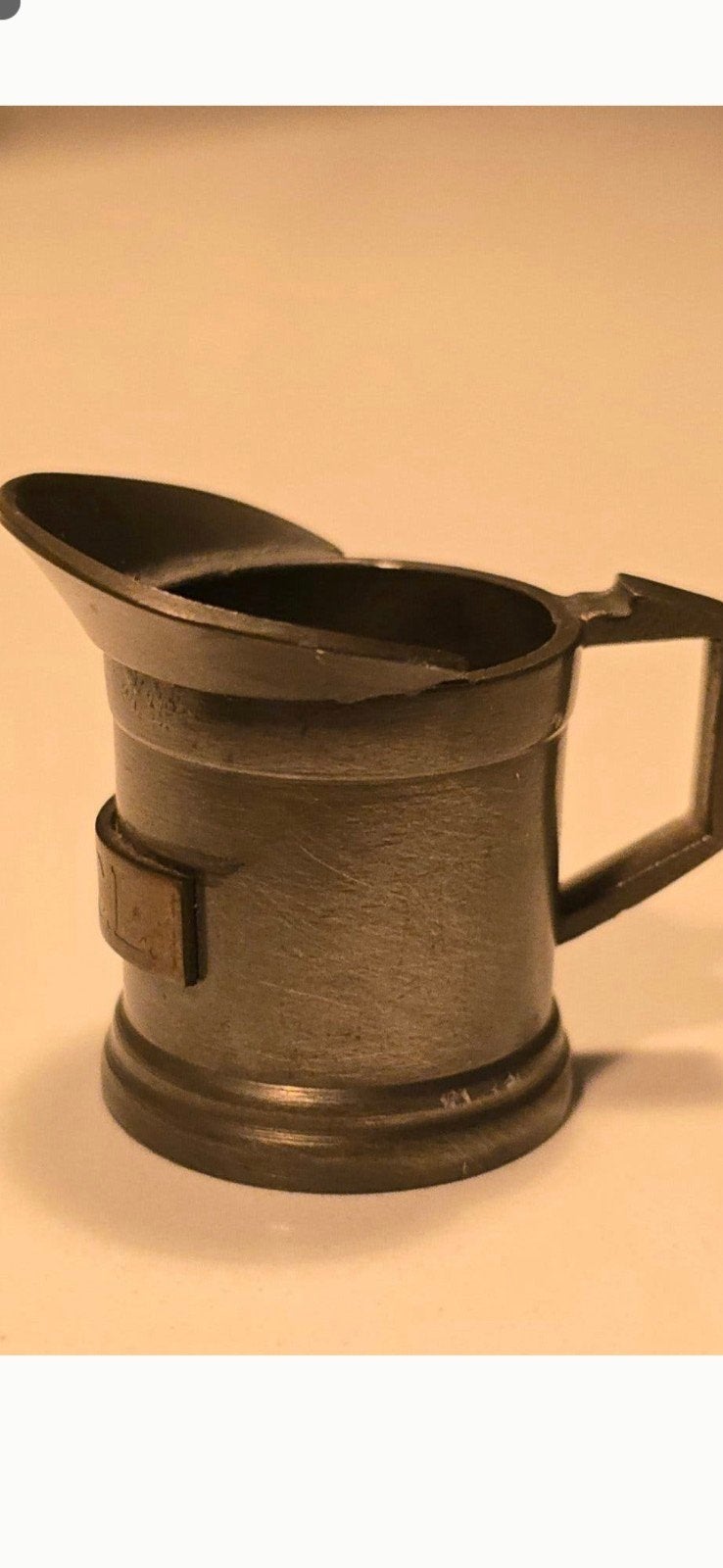 antieke Franse tinnen maatbeker,ingeslagen 1 CL €8,95, Antiek en Kunst, Antiek | Tin, Ophalen of Verzenden