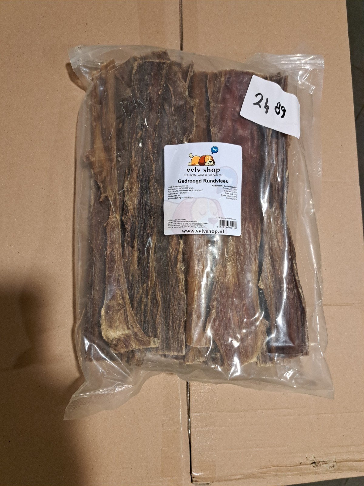gedroogde rundvlees 1 kg, Dieren en Toebehoren, Ophalen of Verzenden, Hond