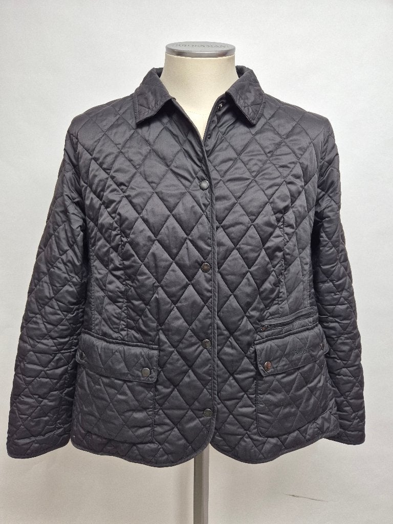 Barbour 'Cynthia Matt Quilt' dames jas 46, Barbour, Zwart, Maat 46/48 (XL) of groter, Ophalen of Verzenden