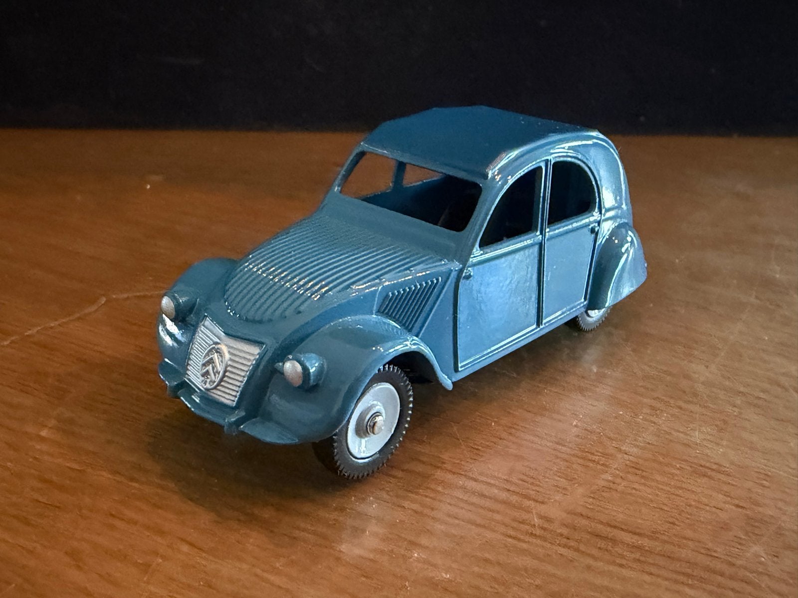Dinky Toys Citroën 2CV - Blauw modelauto met doos, Hobby en Vrije tijd, Ophalen of Verzenden, Zo goed als nieuw, Auto, Overige merken
