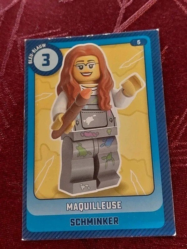 Lego / Verzamelkaart / Schminker, Ophalen of Verzenden, Zo goed als nieuw, Overige typen, Lego