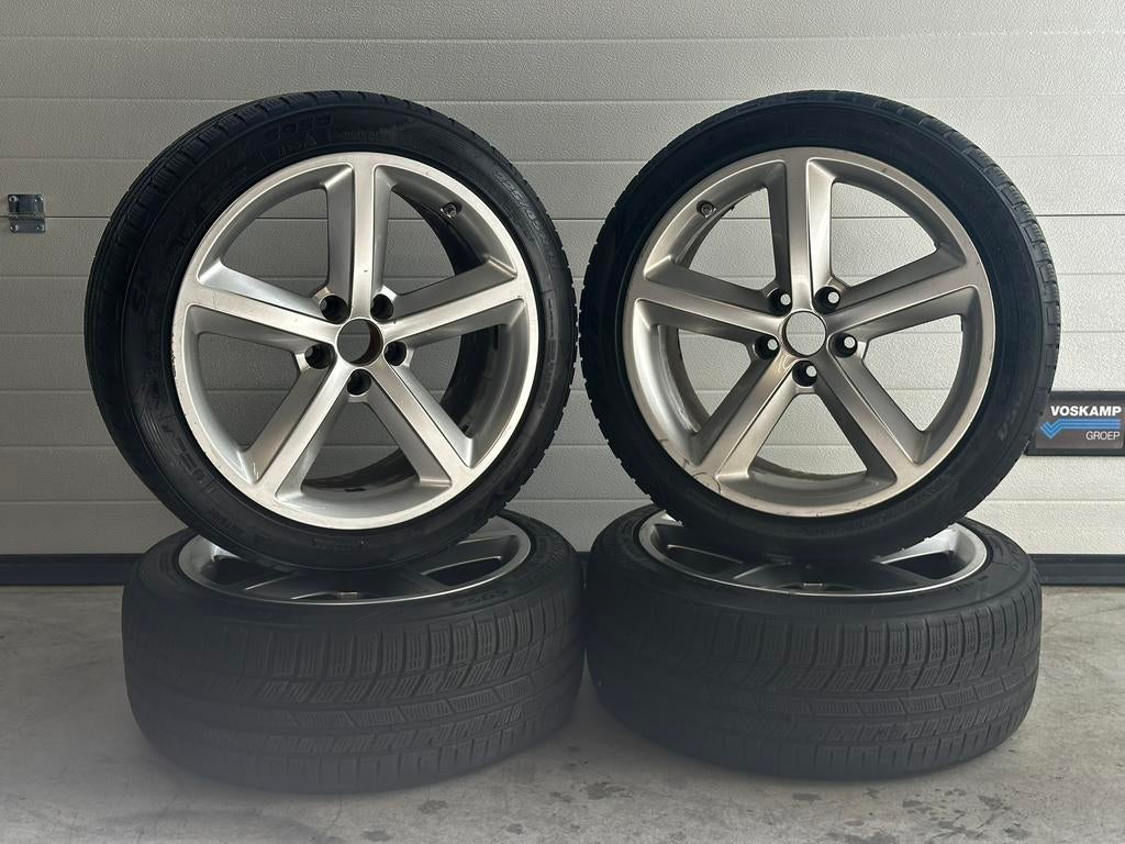Originele 18 inch 5x112 Audi A4 S4 Velgen & Banden, Auto-onderdelen, 18 inch, Gebruikt, Banden en Velgen, Personenwagen