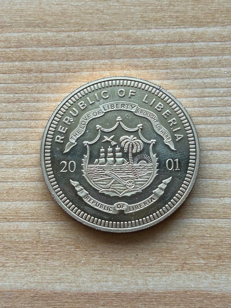 Liberia 10 dollars, 2001, Ophalen of Verzenden, Buitenland, Munten