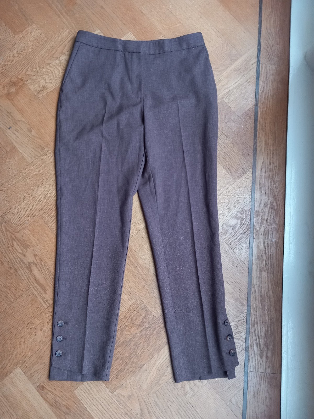 Zara bruine broek met knoopjes, Maat 38/40 (M), Bruin, Zara, Ophalen of Verzenden