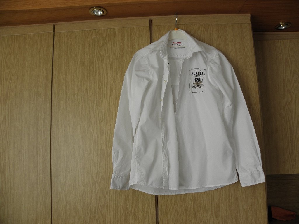 Origineel wit katoenen college overhemd GAASTRA mt 176 prima, Kinderen en Baby's, Kinderkleding | Maat 176, Gebruikt, Overhemd of Blouse
