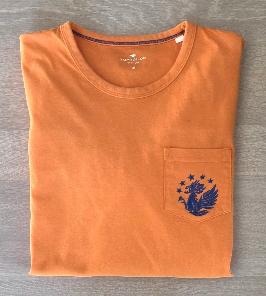 Tom Tailor Longsleeve Oranje Maat M, Kleding | Heren, Ophalen, Maat 48/50 (M), Zo goed als nieuw, Tom Tailor