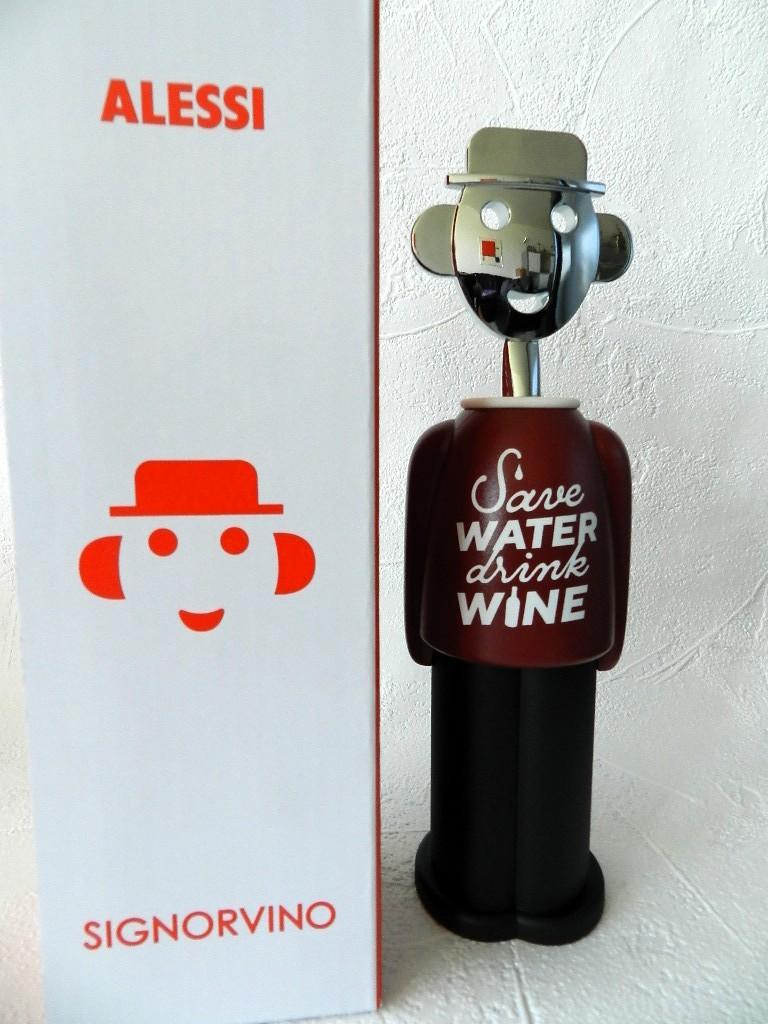 ALESSI KURKENTREKKER  "SAVE WATER DRINK WINE" van MENDINI., Antiek en Kunst, Kunst | Designobjecten, Ophalen of Verzenden