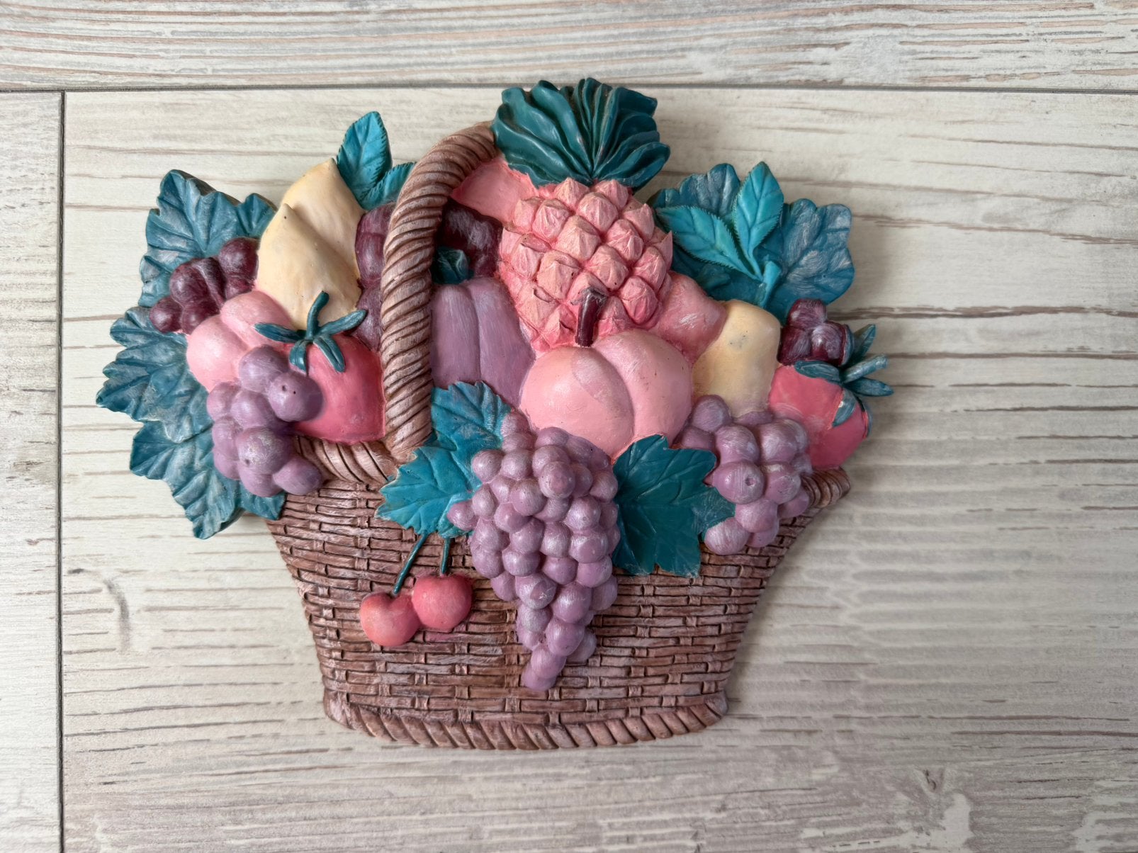 Wand decoratie fruitmand, Ophalen of Verzenden, Zo goed als nieuw