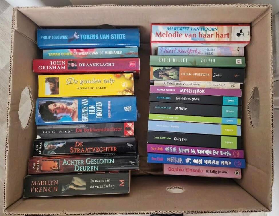 Twintig bananendozen met boeken, Boeken, Ophalen, Gelezen
