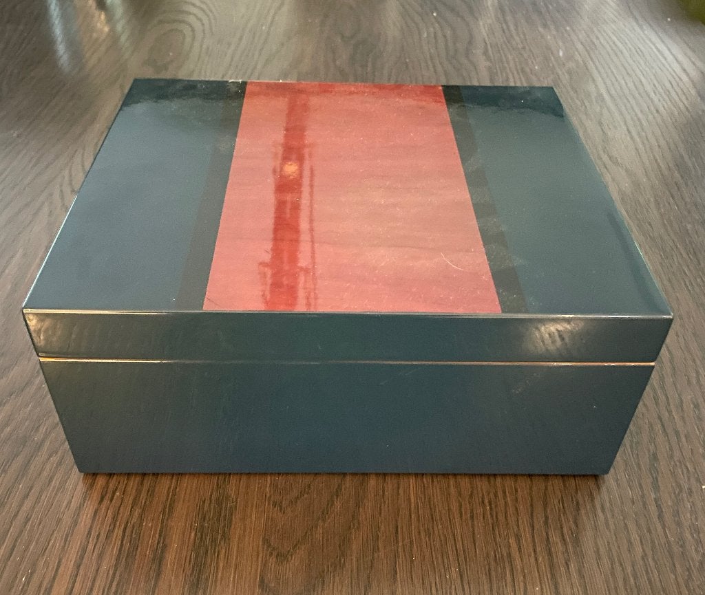 Humidor, hout, tafelmodel, Verzamelen, Rookartikelen, Aanstekers en Luciferdoosjes, Verzenden, Zo goed als nieuw, Tabaksdoos of Verpakking