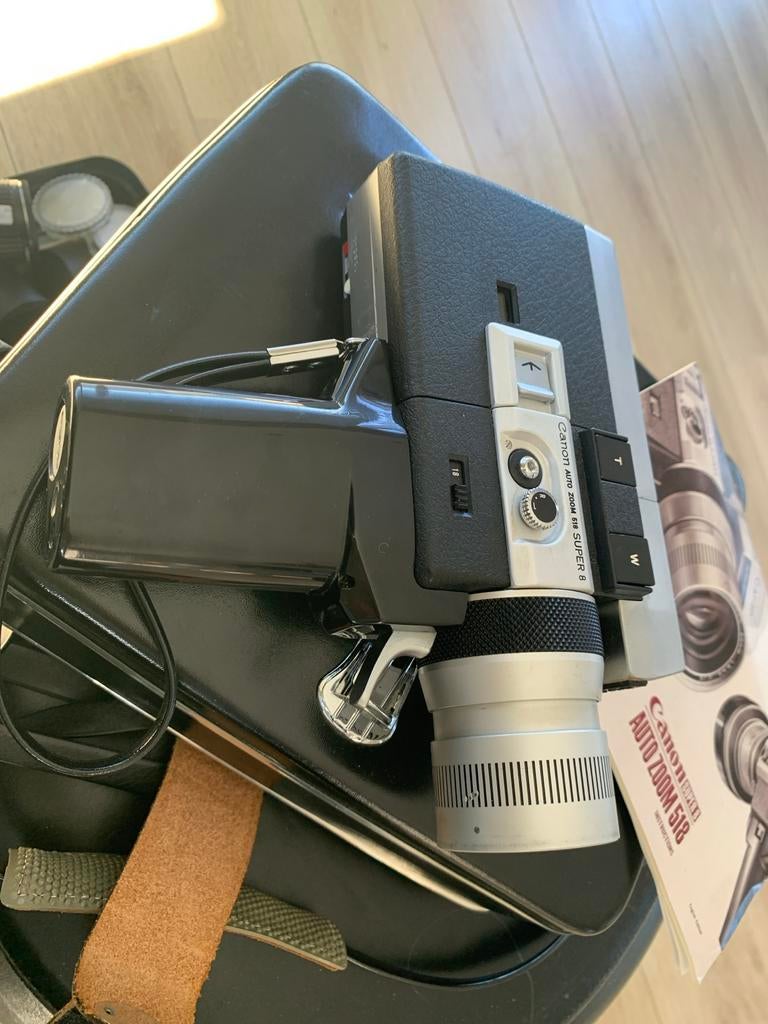 Vintage Canon Auto Zoom 518 Super 8 filmcamera in koffer, Ophalen of Verzenden, 8mm, Camera
