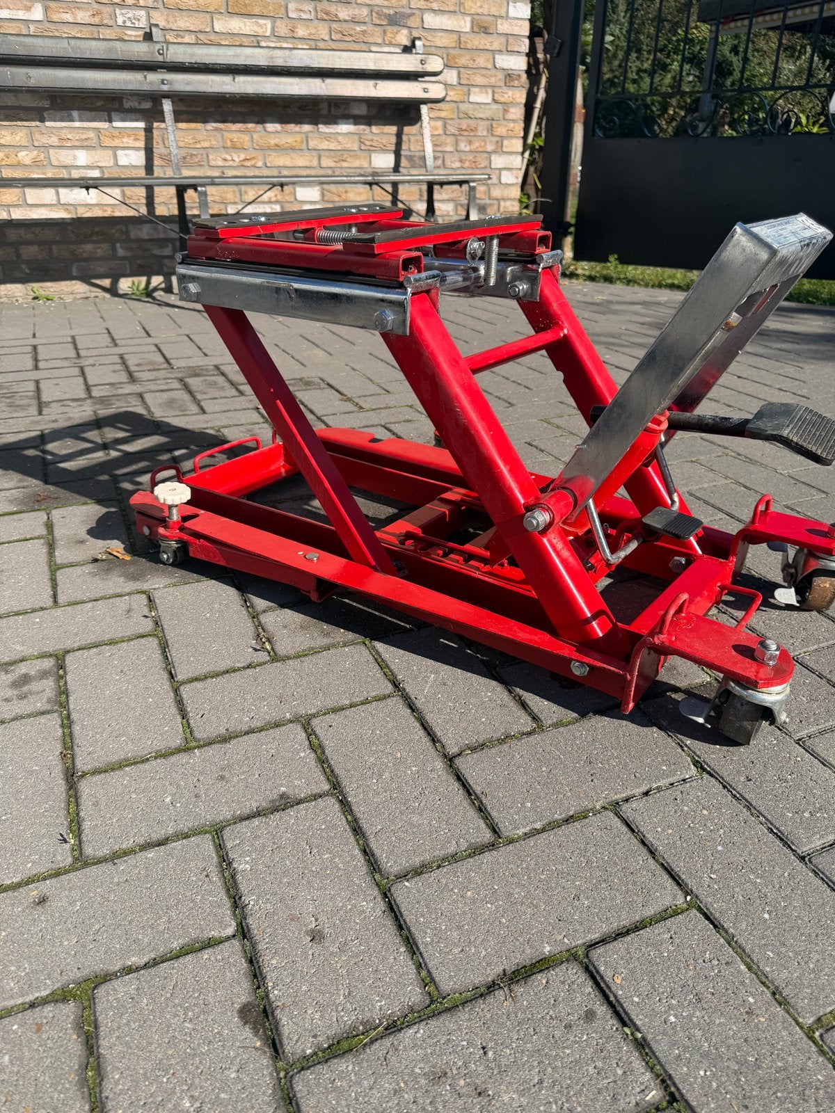 Motorfietskrik 680 kg - Hefhoogte 10-40 cm, Ophalen, Zo goed als nieuw