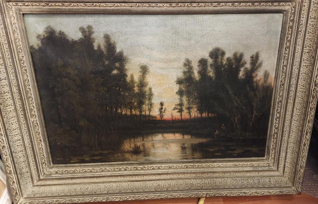 Te koop 19e eeuws schilderij, Antiek en Kunst, Kunst | Schilderijen | Klassiek, Ophalen