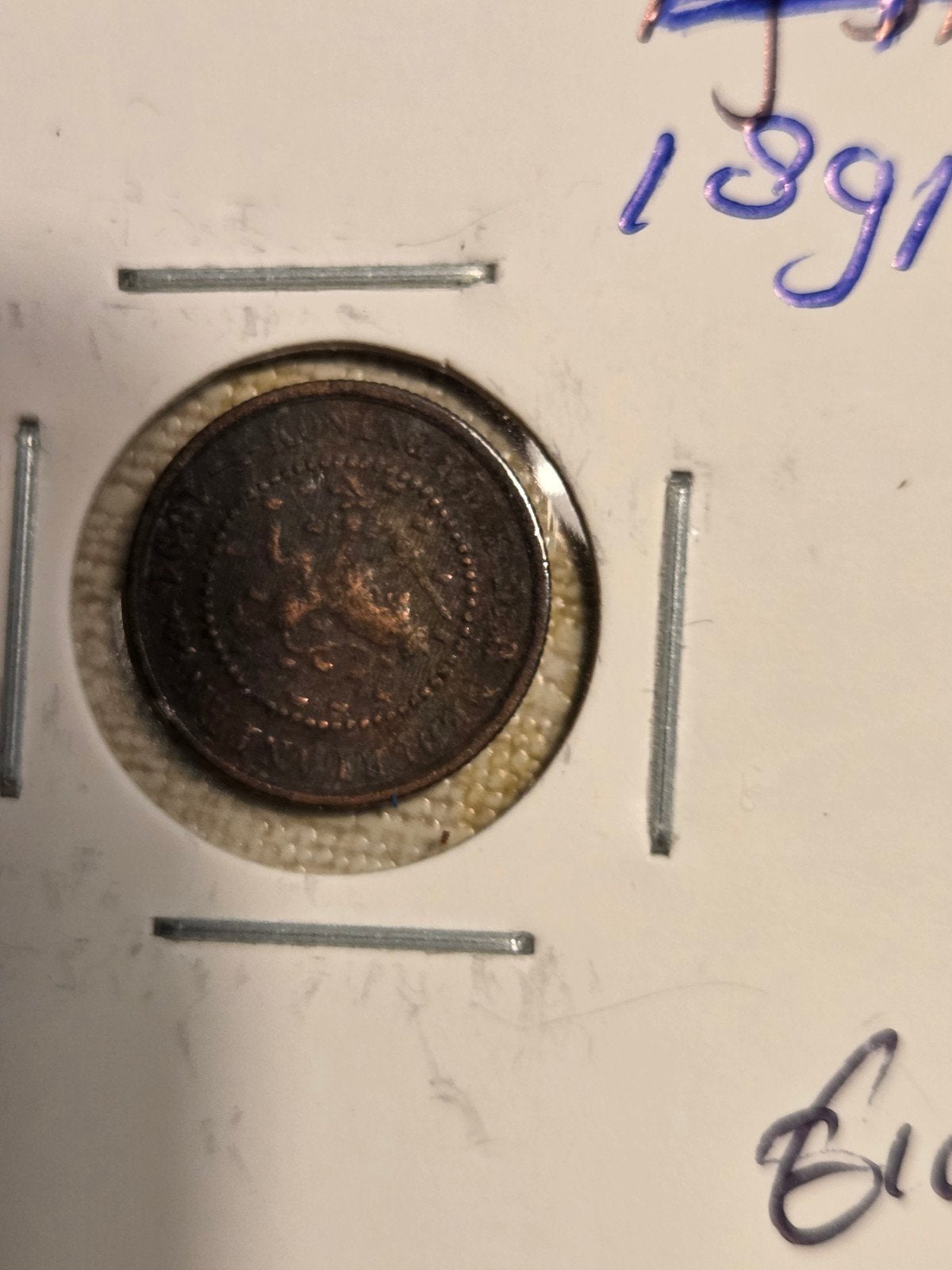 Zeldzame 1/2 Cent Munt uit 1891 - Koningin Wilhelmina, Postzegels en Munten, Munten | Nederland, Ophalen of Verzenden, Koningin Wilhelmina