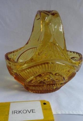 AMBERKLEURIG PERSGLAS MANDJE * Mooi Model *, Verzenden