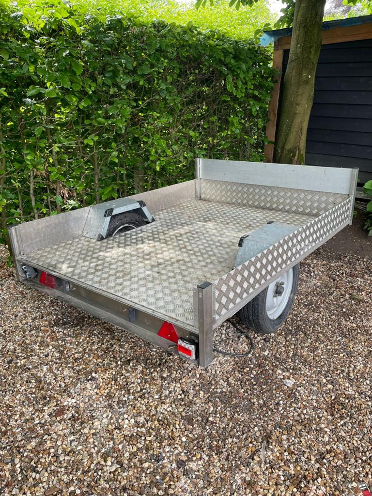 Unieke compacte geremde alleskunner <—750kg, Auto diversen, Aanhangers en Bagagewagens, Ophalen, Gebruikt
