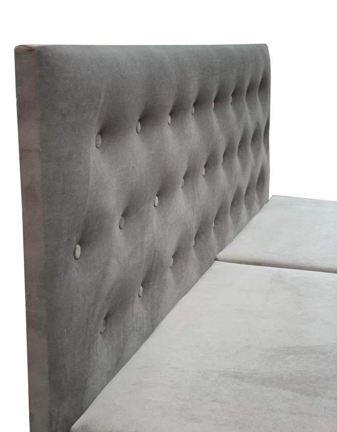 OP=OP Opberg boxspring 160 x 200 Antraciet - Incl. Voetbord, Huis en Inrichting, Slaapkamer | Boxsprings, Delux knopen, Ophalen of Verzenden
