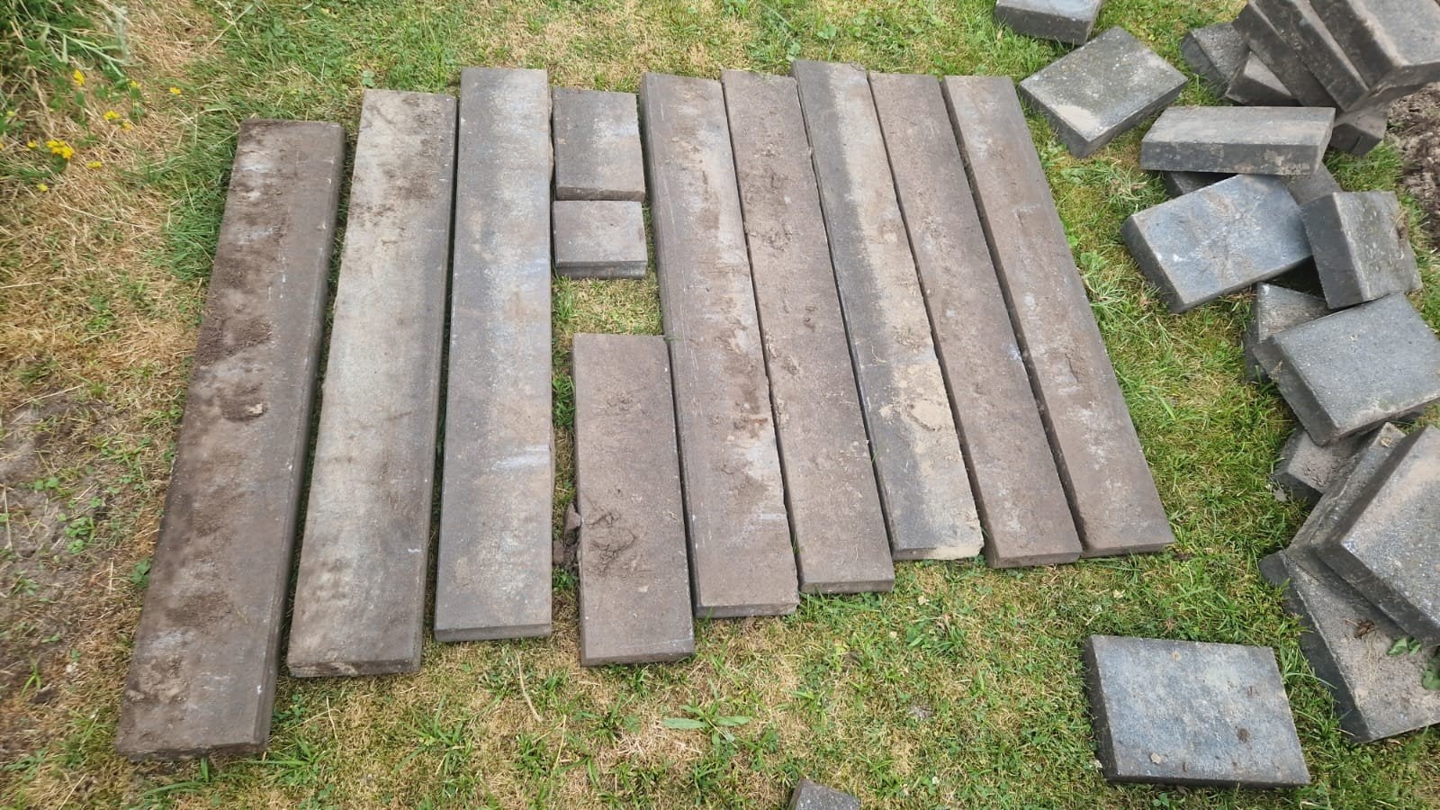 Tegels 20x30 cm en opsluitbanden, Tuin en Terras, Tegels en Klinkers, Ophalen, Gebruikt, Terrastegels