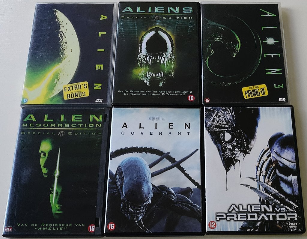 Dvd *** ALIEN *** 6 stuks, Engels, Nederlands, Ophalen of Verzenden, Zo goed als nieuw
