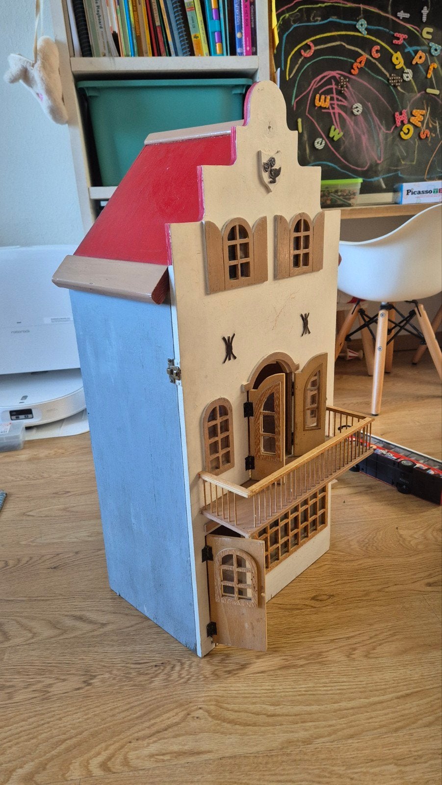 Houten poppenhuis 'grachtenpand', Ophalen of Verzenden, Gebruikt, Poppenhuis