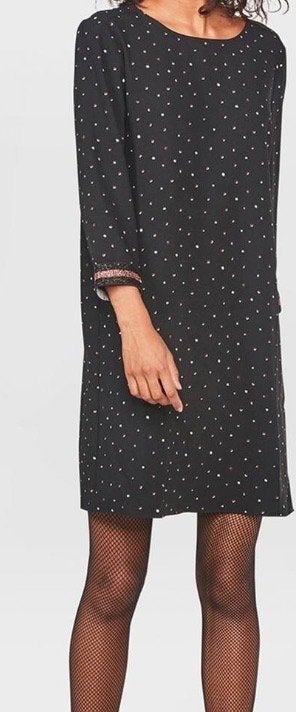 WE zwart polkadot jurkje NIEUW maat S, Kleding | Dames, Jurken, WE, Zwart, Nieuw, Ophalen of Verzenden