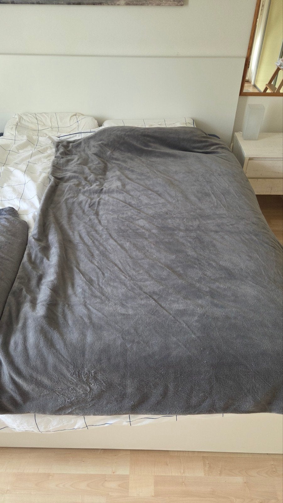Zwaartedeken - Grijs, zo goed als nieuw 6 kilo, Huis en Inrichting, Ophalen, Polyester, Grijs, Deken of Dekbed