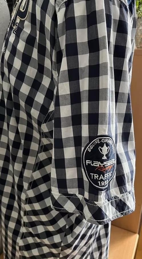 Traffic overhemd maat 4XL, Kleding | Heren, Overhemden, Ophalen of Verzenden, Zo goed als nieuw, Zwart, Overige halswijdtes