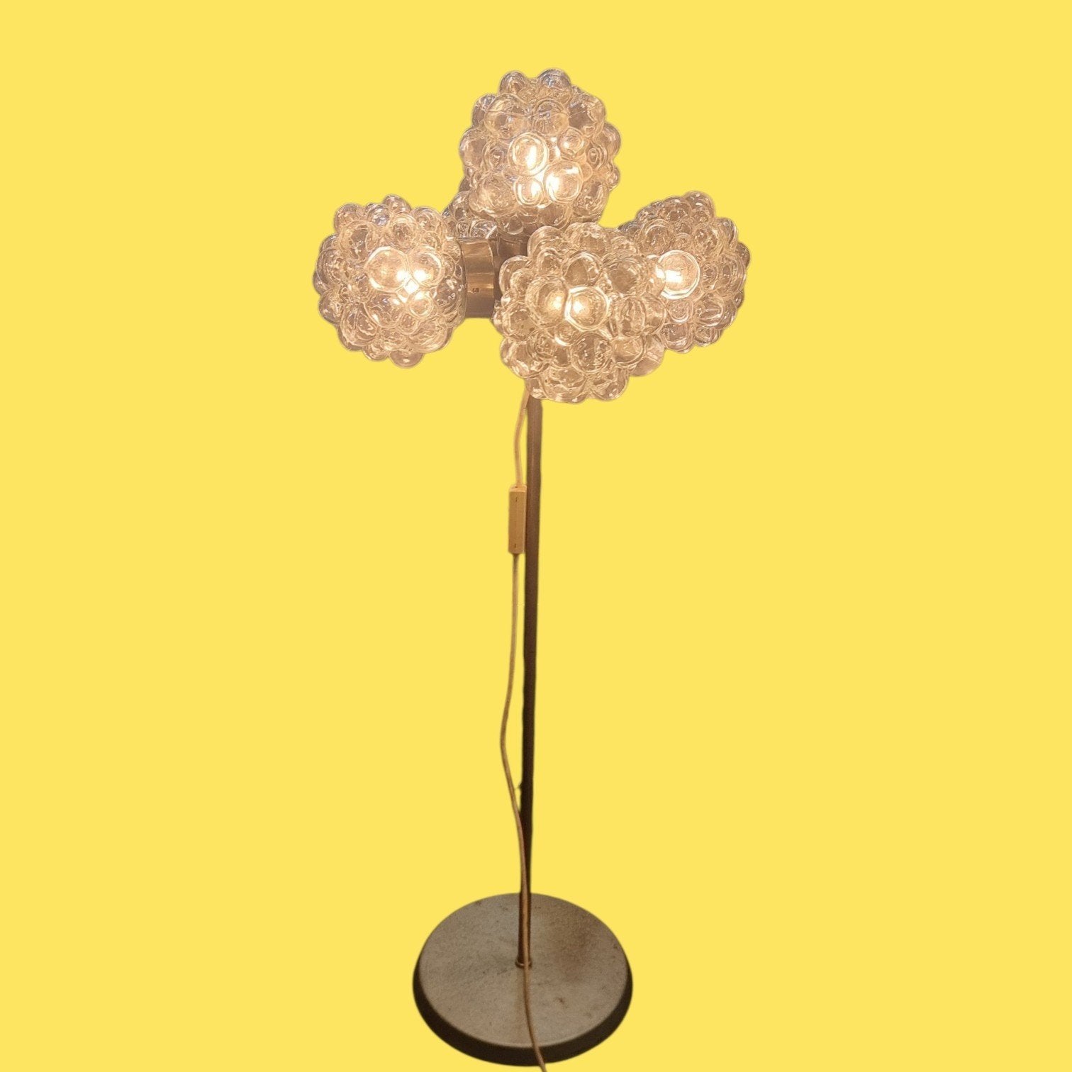 Vloerlamp mid century bubbelglas Kamenicky Senov, ,, Ophalen of Verzenden, ,, Minder dan 100 cm