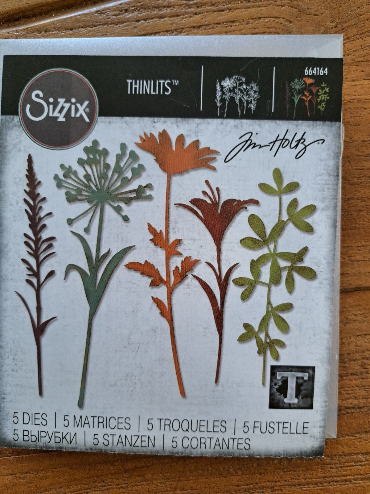 SIZZIX 664164 DIES SNIJMAL TIM HOLTZ WILDE BLOEMEN THINLITS, Ophalen of Verzenden, Zo goed als nieuw, Frame of Mal