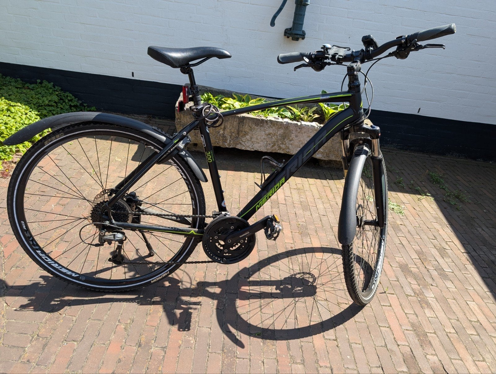 Merida Crossway 300 - 21 versnellingen, schijfremmen, vering, 28 inch, Gebruikt, Vering, Meer dan 20 versnellingen