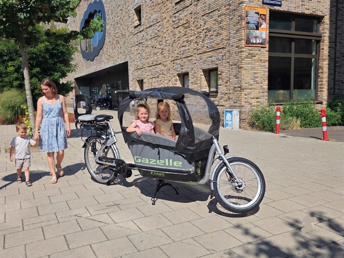 Elektrische Gazelle Cabby bakfiets met Bafang middenmotor, Gebruikt, Gazelle, Huif, Info@gazelle.nl