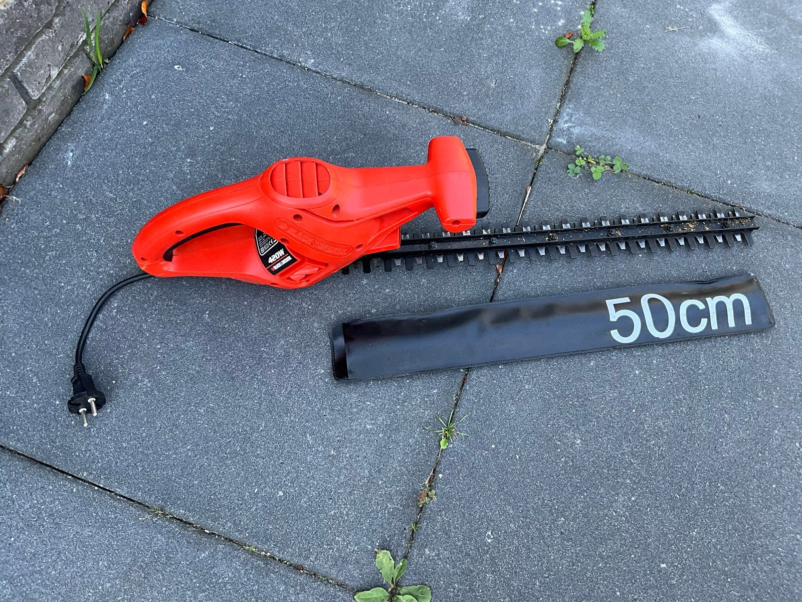 Elektrische heggenschaar 50cm - Black & Decker, Ophalen of Verzenden, Gebruikt, Elektrisch