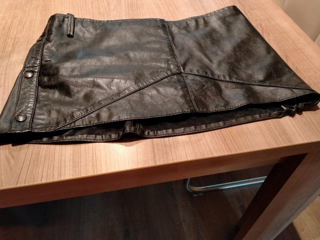 Leren rokje, Maat 38/40 (M), Zwart, Ophalen of Verzenden, Zo goed als nieuw