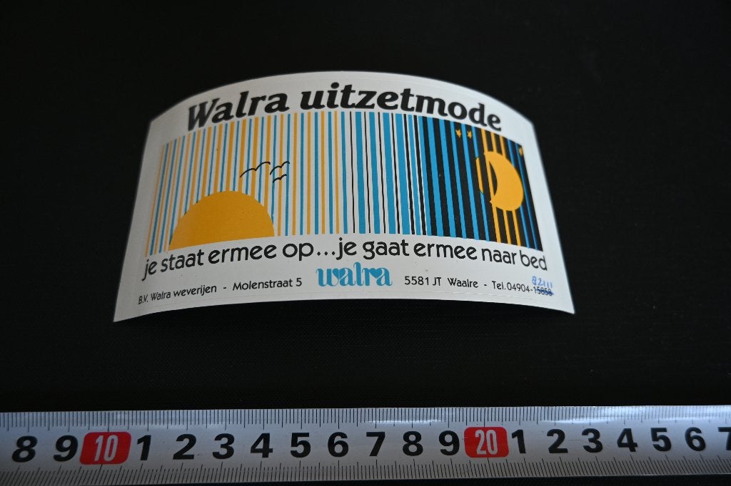 sticker Waalre WALRA uitzetmode  Molenstraat 5, Ophalen of Verzenden, Zo goed als nieuw