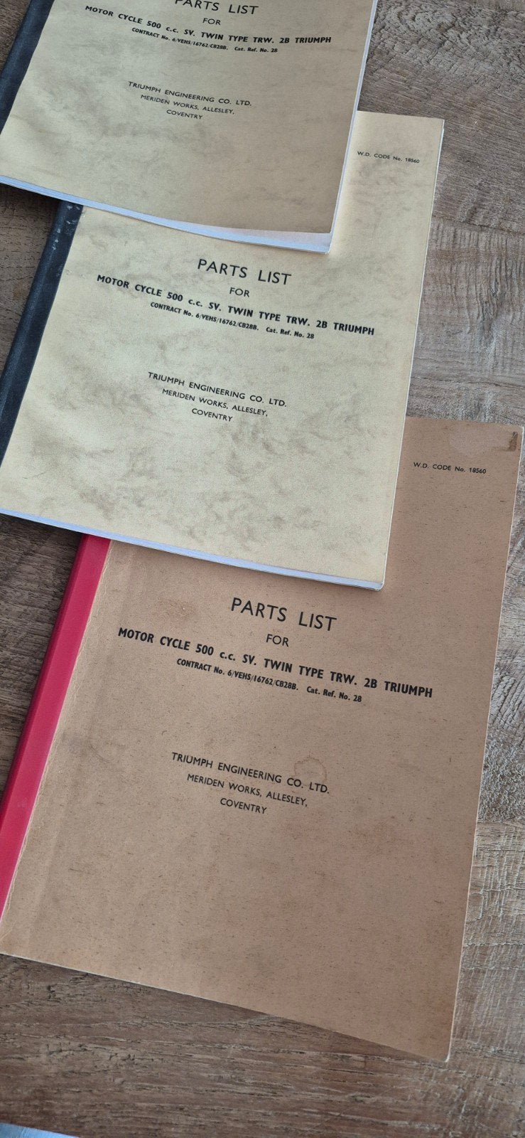 Triumph Parts Lists 3x, Ophalen of Verzenden, Triumph