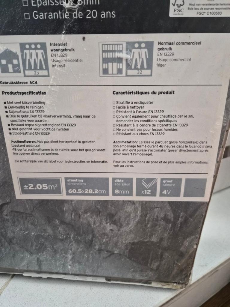 GAMMA Bastion Laminaat Tegel - Nieuw in verpakking, 50 tot 150 cm, Nieuw, Ophalen of Verzenden, 10 tot 30 cm