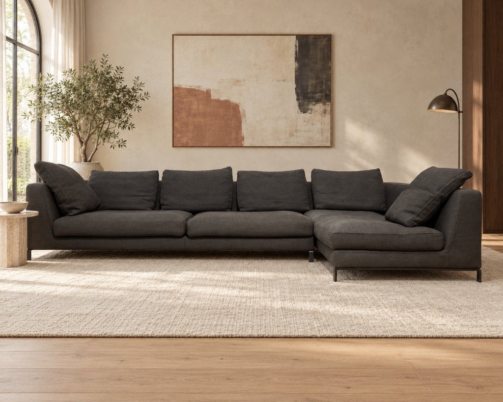 ZGAN B&B Italia Ray Hoekbank + GARANTIE, Hoekbank, B&B Italia, Vierpersoons of meer, Design Bank Bankstel Zetel Hoekbank B&B Italia