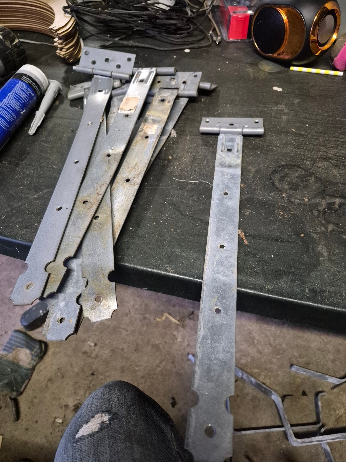 8 stuks gebruikte scharnieren, Ophalen, Gebruikt, Scharnier
