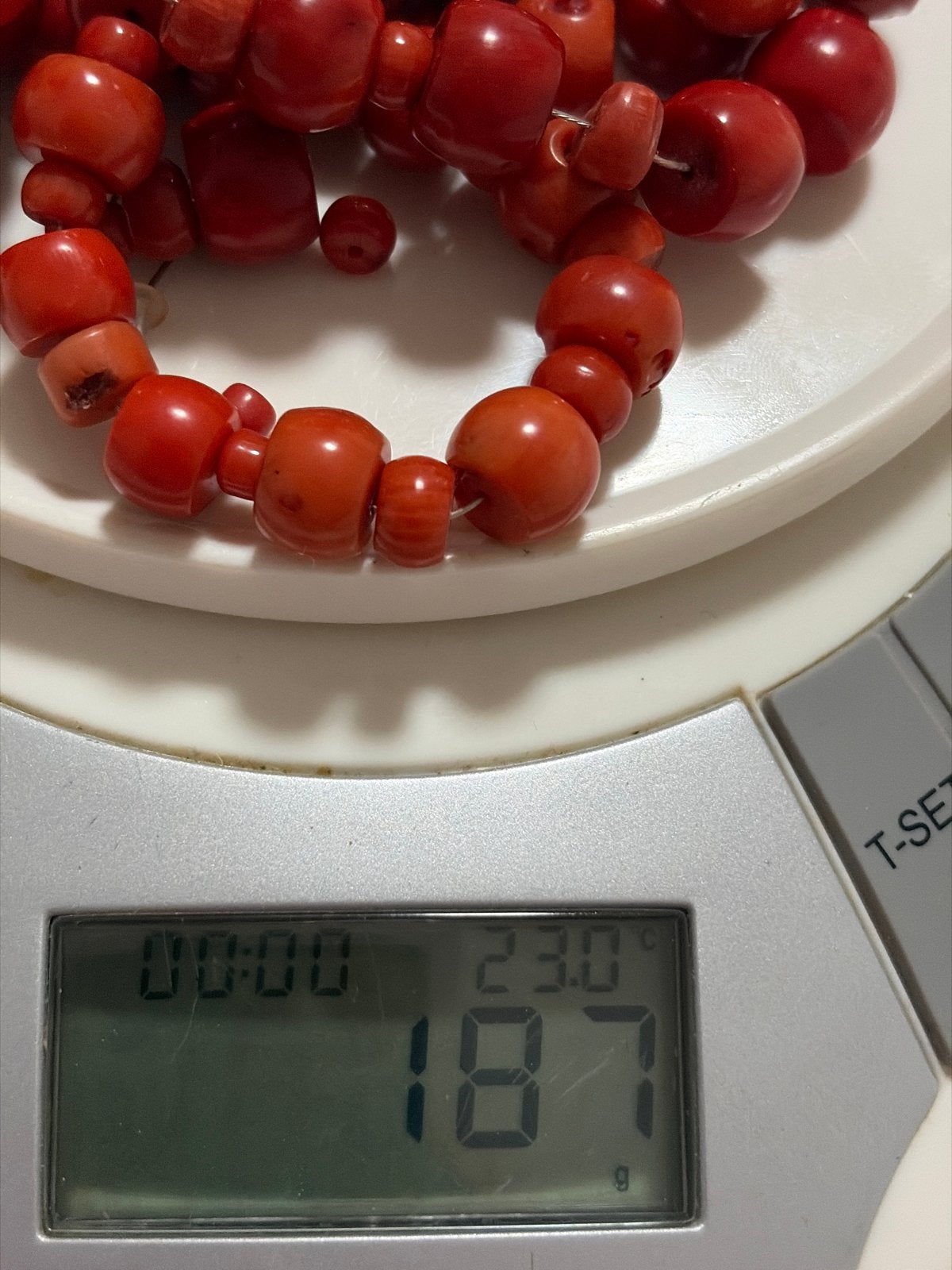 Bloedkoraal Losse Kralen - 187g, Ophalen of Verzenden, Gebruikt, Rood, Overige materialen