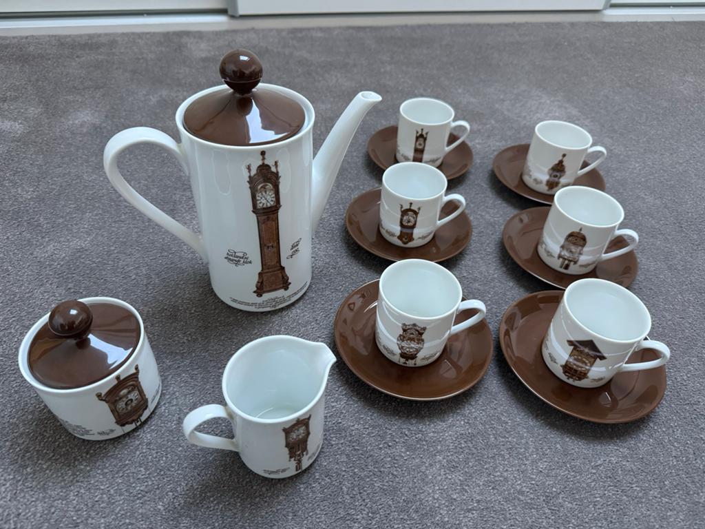 Prachtig Vintage klokken servies Mitterteich Douwe Egberts, Ophalen of Verzenden