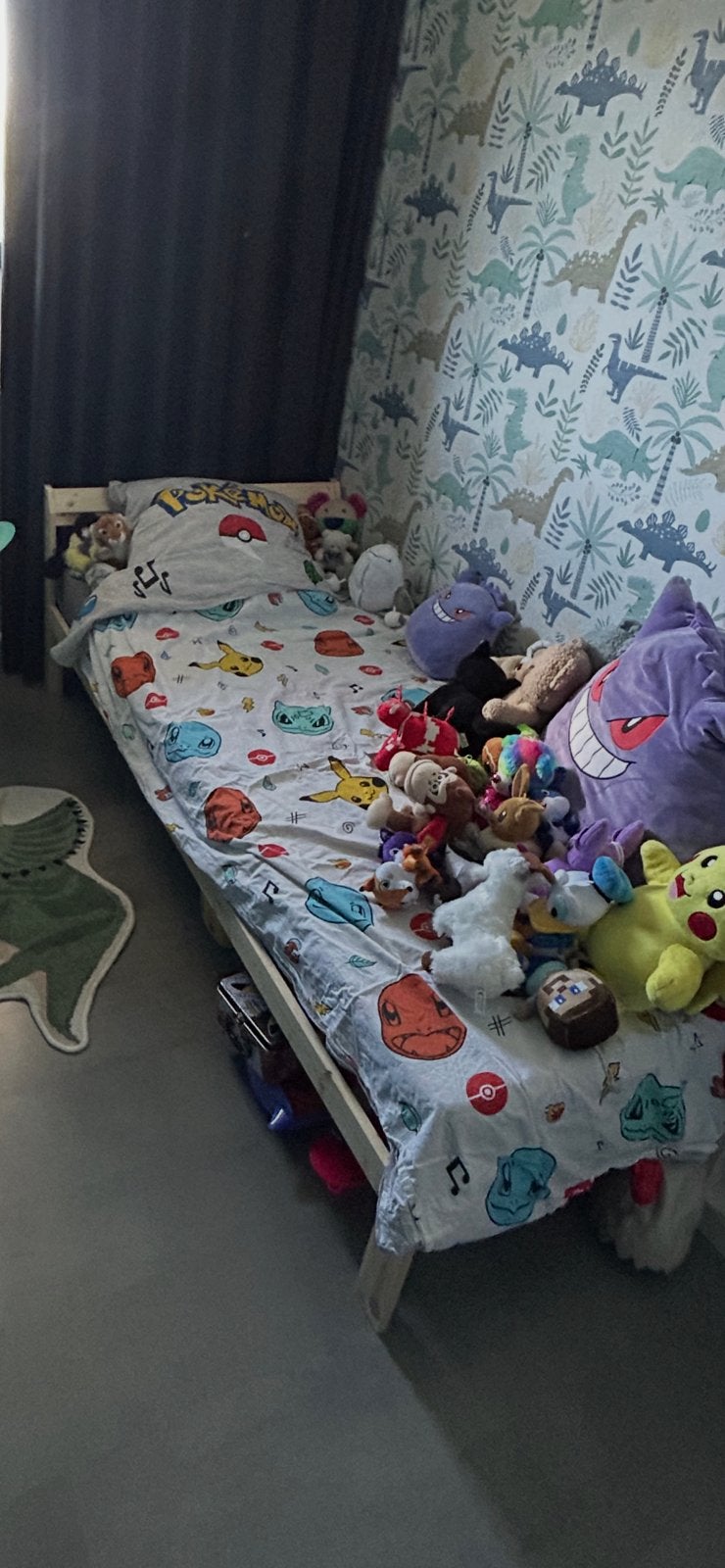 1 persoonsbed van de ikea te koop., Huis en Inrichting, Slaapkamer | Bedden, Ophalen, Zo goed als nieuw