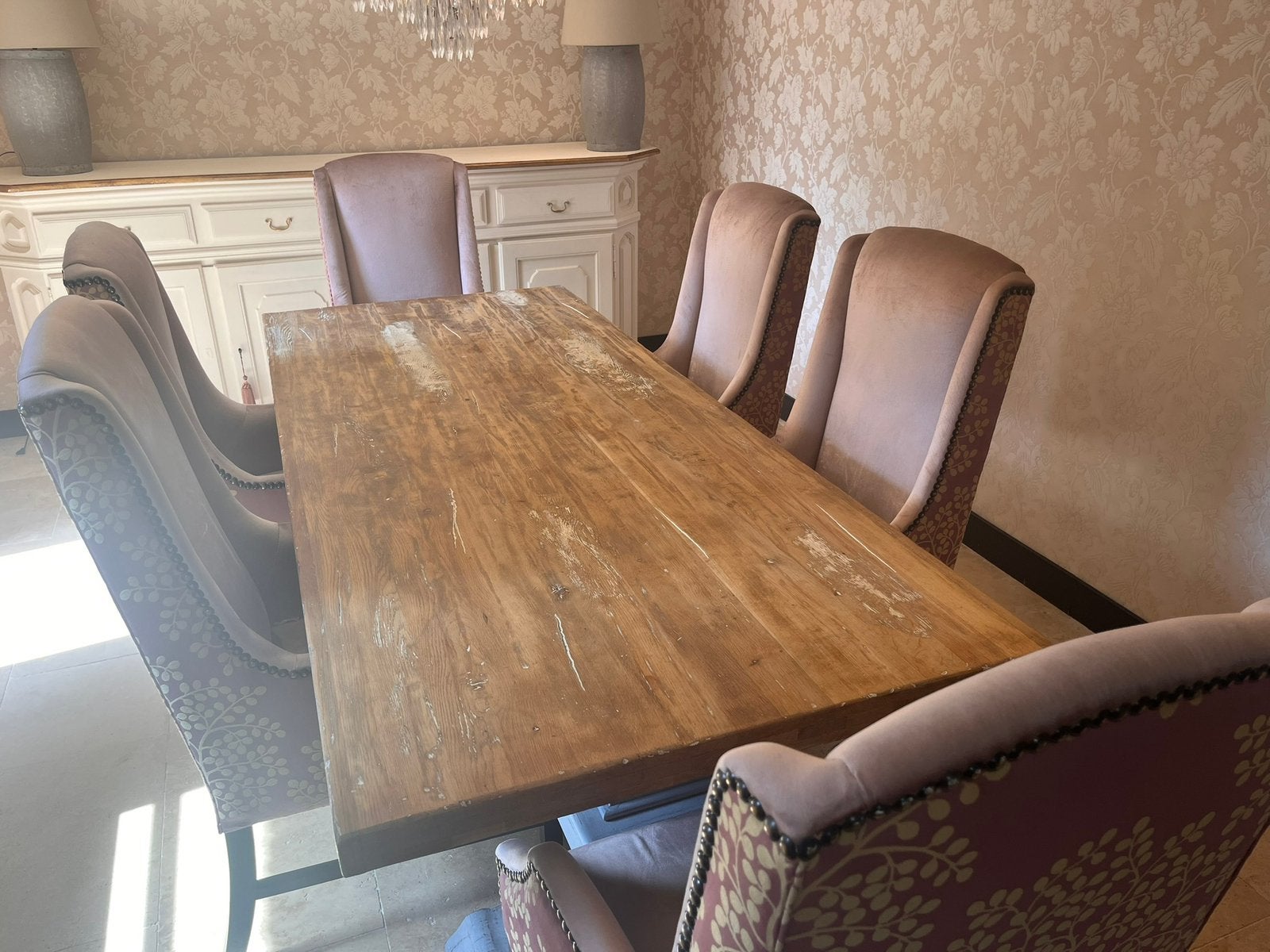 MASSIEVE MOOIE KLOSSTERTAFEL, Tuin en Terras, Tuinbeelden, Ophalen, Zo goed als nieuw